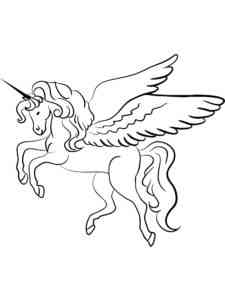 Mythical Winged Unicorn coloring page