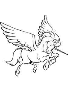 Winged Unicorn Attack coloring page