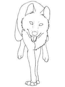 Arctic Snow Wolf coloring page