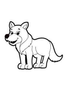 Funny Wolf coloring page