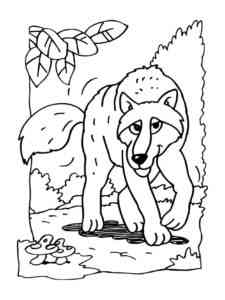 Cartoon Wolf coloring page