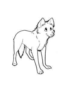 Lovely Wolf coloring page