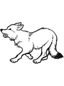 Simple Wolf coloring page