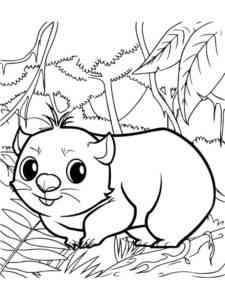 Cute Wombat coloring page
