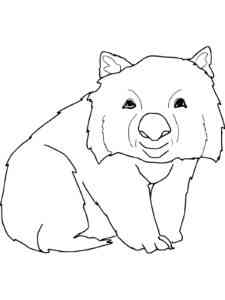 Funny Wombat coloring page