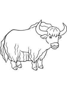 Simple Yak coloring page