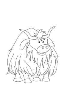 Happy Yak coloring page