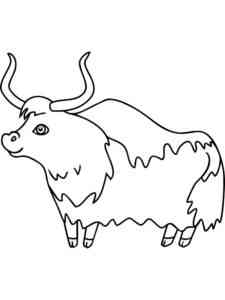 Easy Yak coloring page