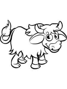 Lovely Yak coloring page