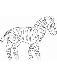 Simple Zebra coloring page