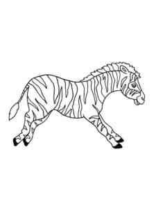 Running Zebra coloring page