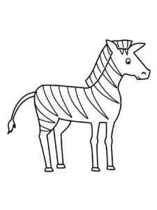 Easy Zebra coloring page