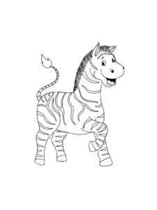Happy Zebra coloring page