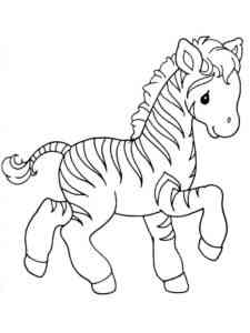 Lovely Zebra coloring page