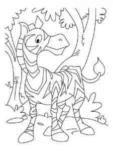 Smiling Zebra coloring page
