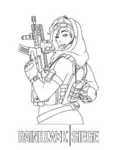 Valkyrie Rainbow Six Siege coloring page