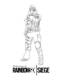 Frost Rainbow Six Siege coloring page