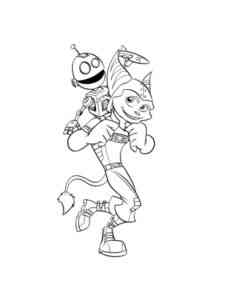 Clank on Ratchet’s Neck coloring page