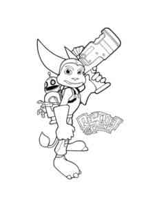 Ratchet with Clank coloring page