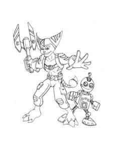 Ratchet and Clank coloring page
