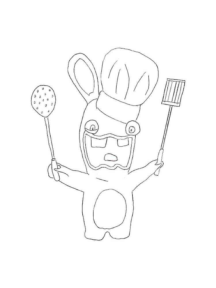 Chef Rabbid from Raving Rabbids coloring page