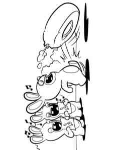 Funny Raving Rabbids coloring page
