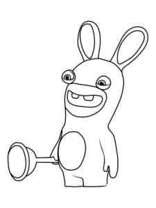 Rabbid with the Vantus from Raving Rabbids coloring page