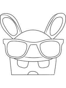 Rabbid with Glasses from Raving Rabbids coloring page