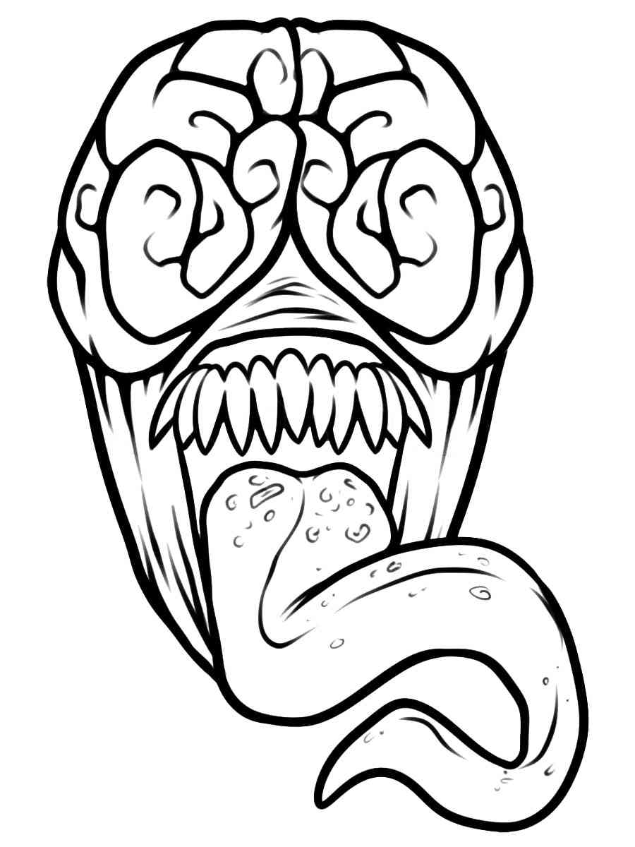 Licker Face from Resident Evil coloring page