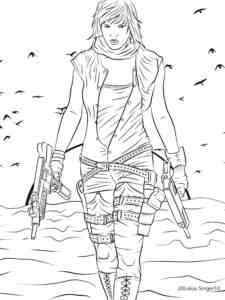 Alice from Resident Evil coloring page