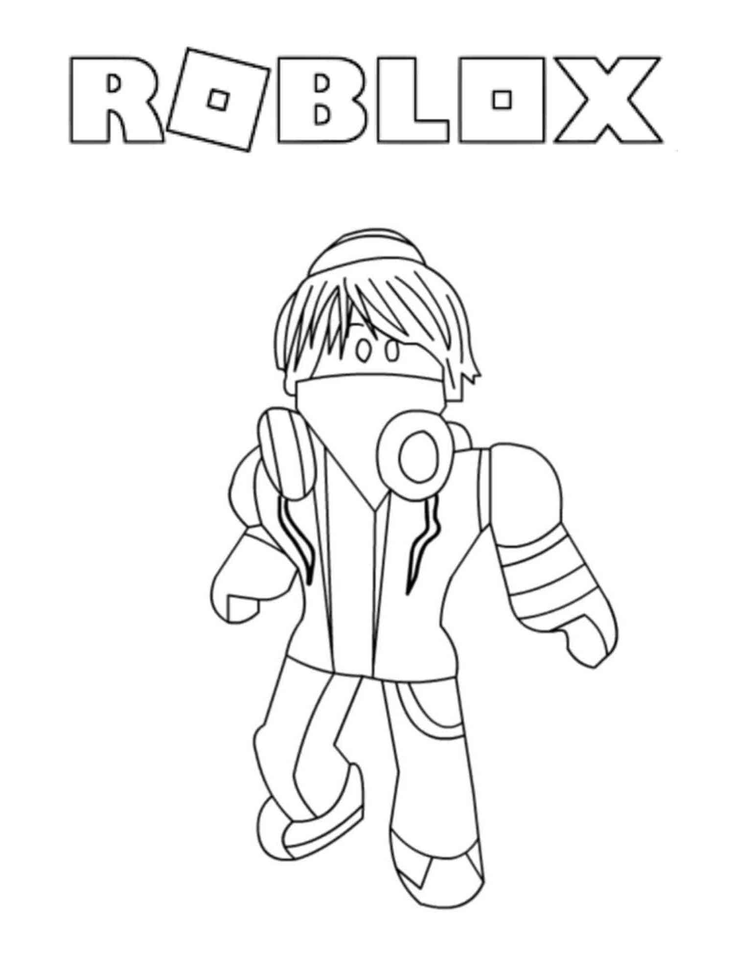 Roblox Girl Avatar coloring page