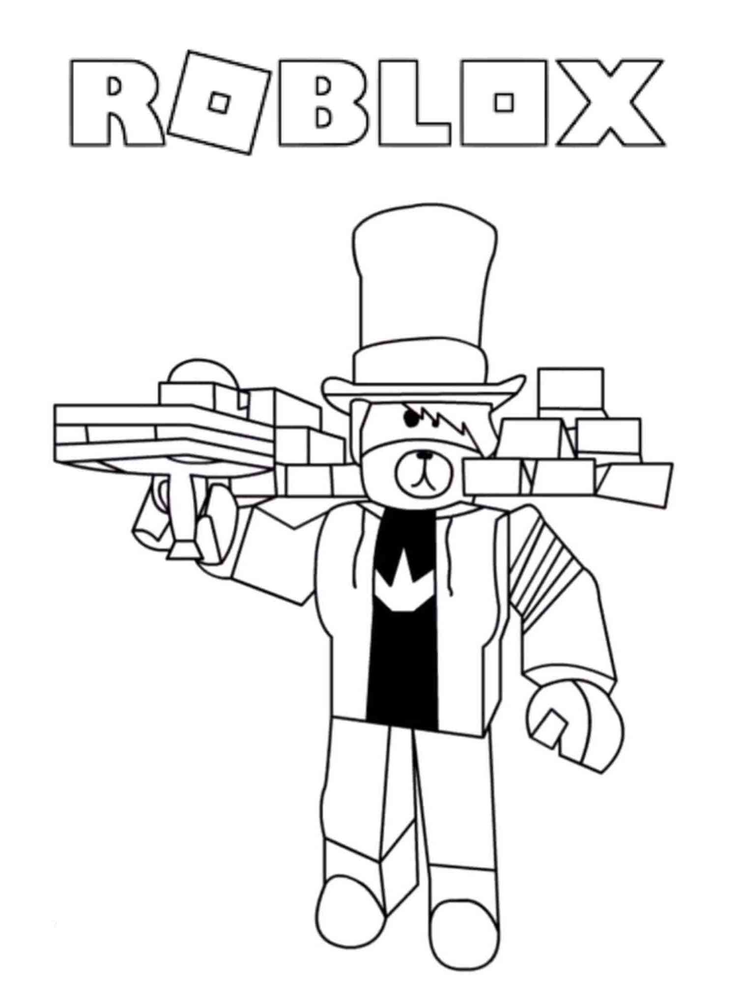 Bear Avatar Roblox coloring page