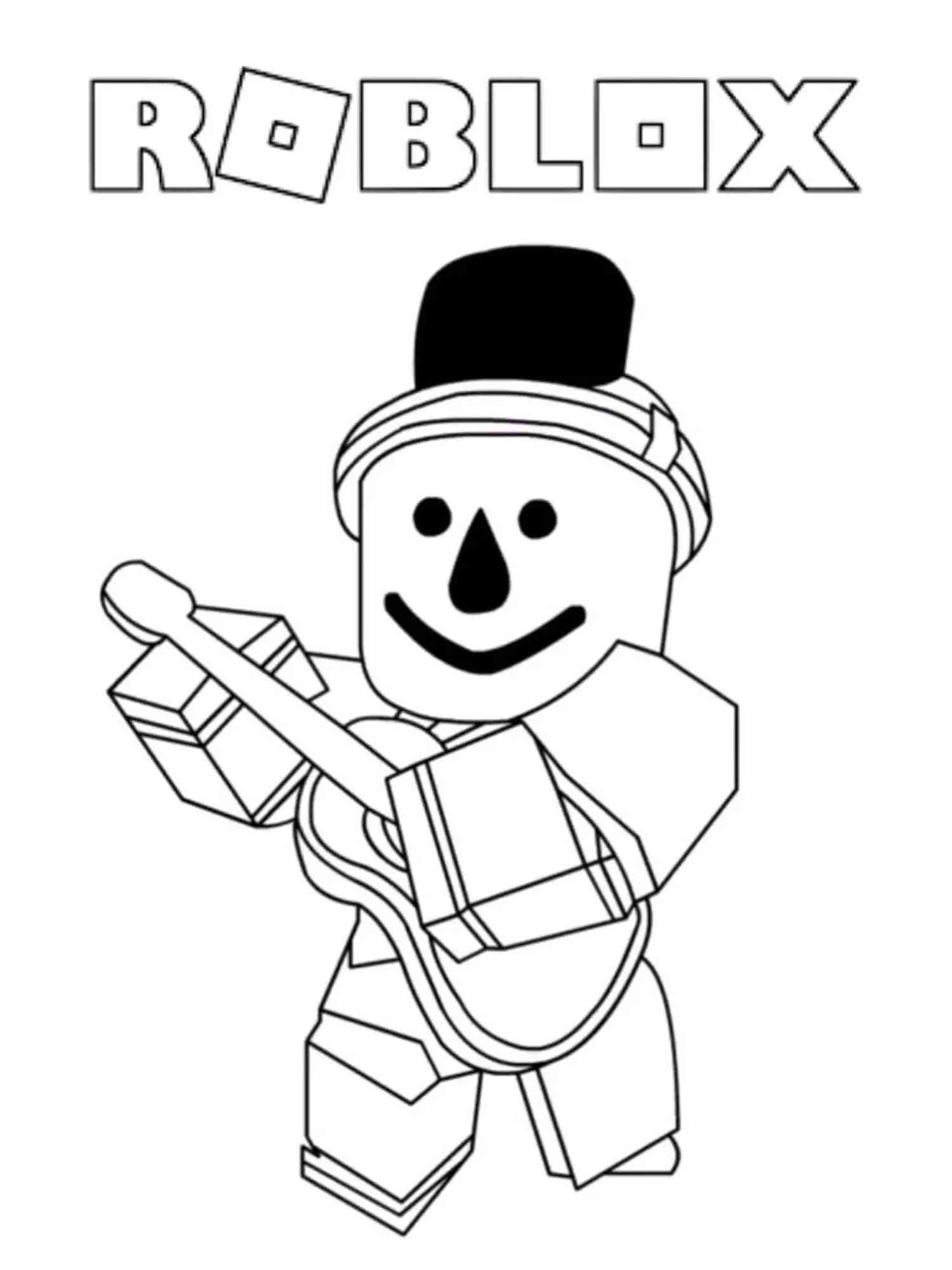 Funny Roblox coloring page
