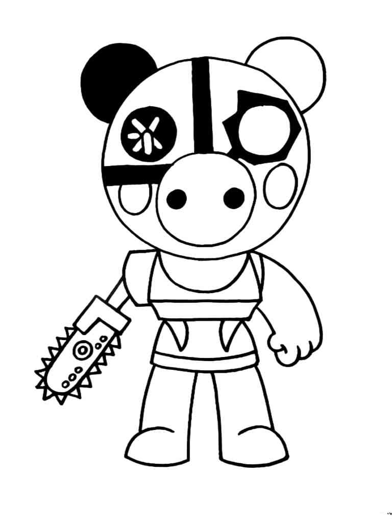 Roblox Robby Piggy coloring page