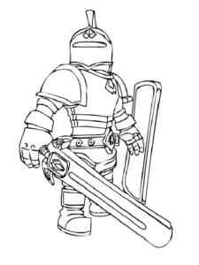 Knight Roblox coloring page