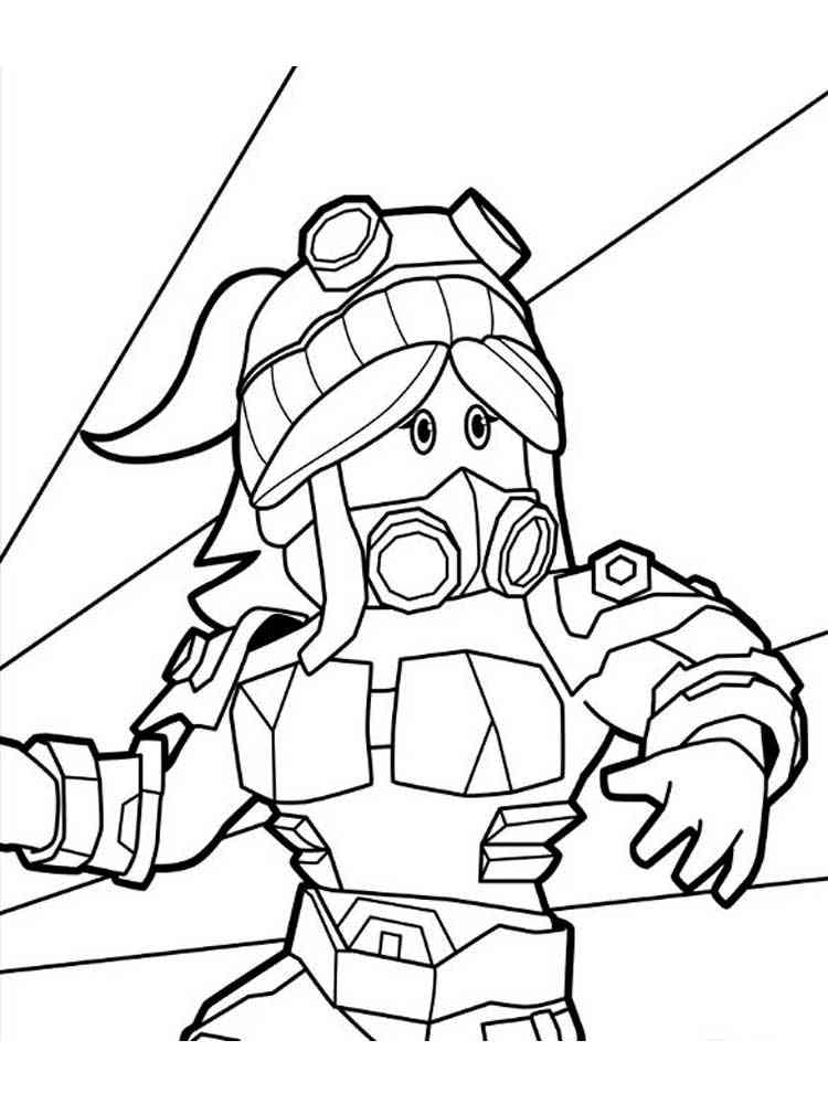 Roblox Character 1 coloring page