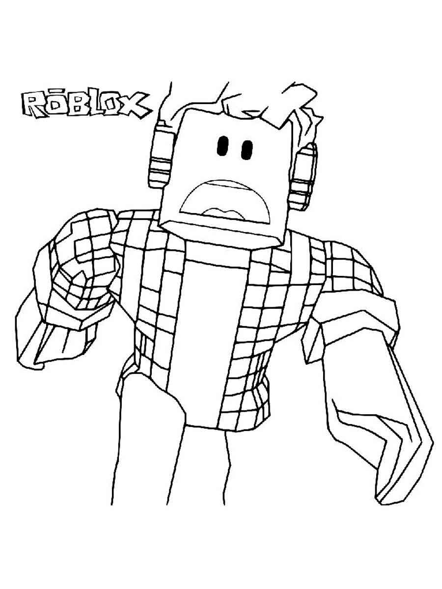 Man Running Roblox coloring page