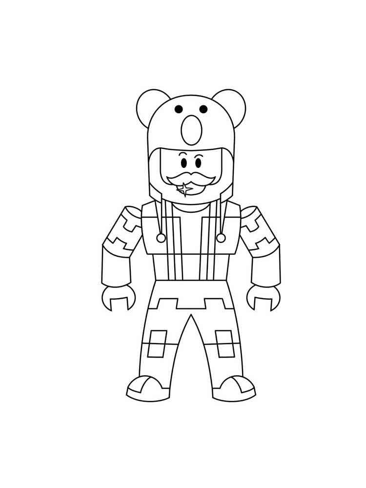 Thinknoodles Roblox coloring page