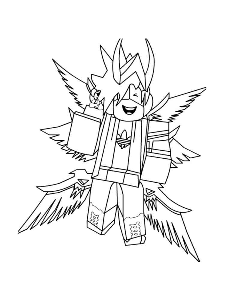 Roblox Boy Avatar coloring page
