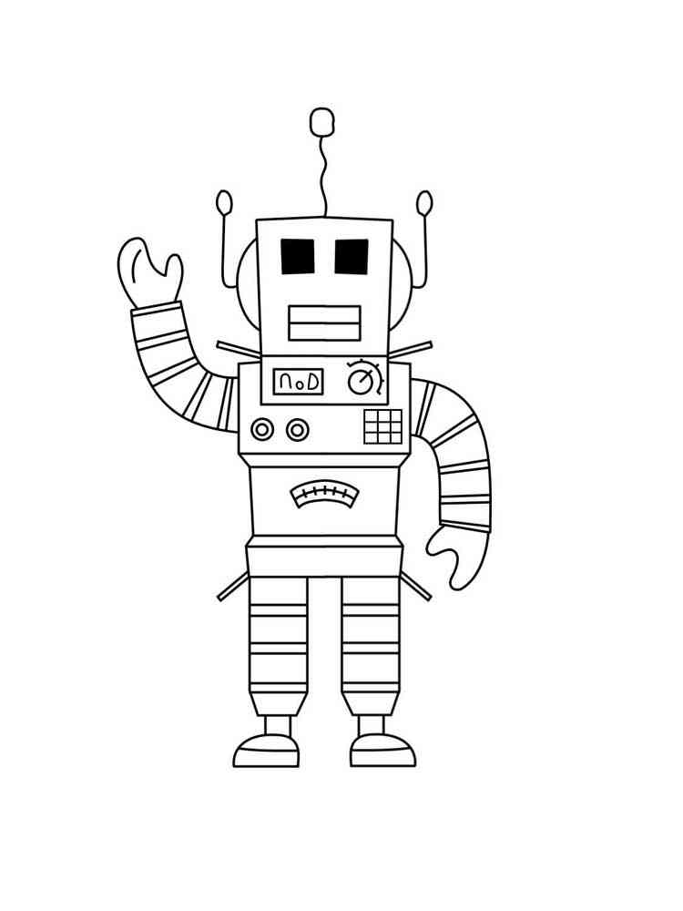 Robot Guy Roblox coloring page