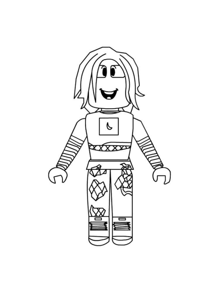 Girl Avatar Roblox coloring page