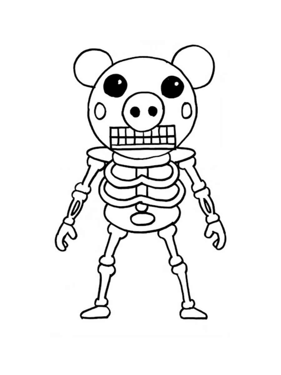 Roblox Skelly Piggy coloring page
