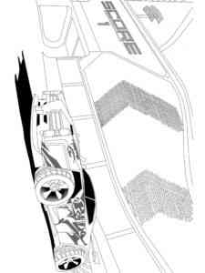 Arena Car Rocket League coloring page