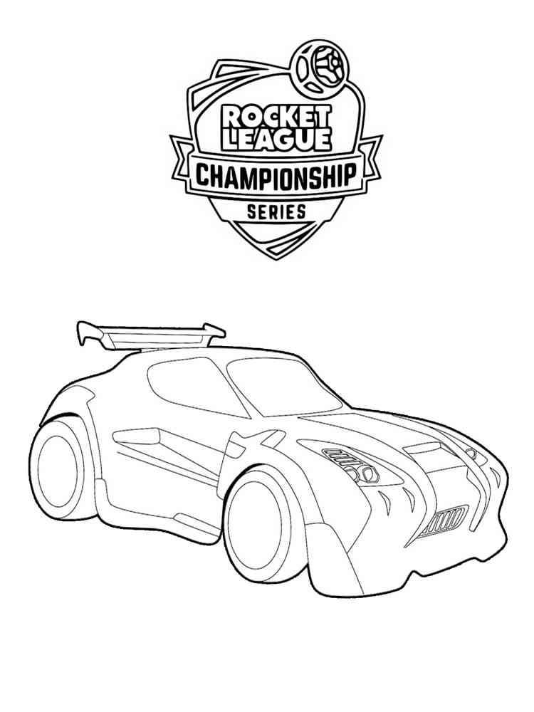 Rocket League Championship coloring page