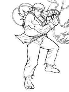 Ryu from Street Fighter coloring page