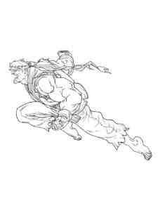 Ryu Attacks coloring page