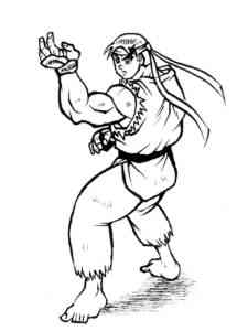 Fighter Ryu coloring page