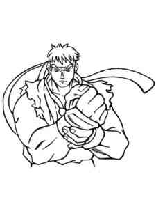 Brave Ryu coloring page