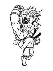 Chibi Ryu coloring page