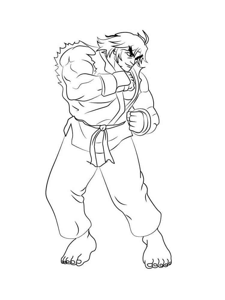 Ryu 1 coloring page